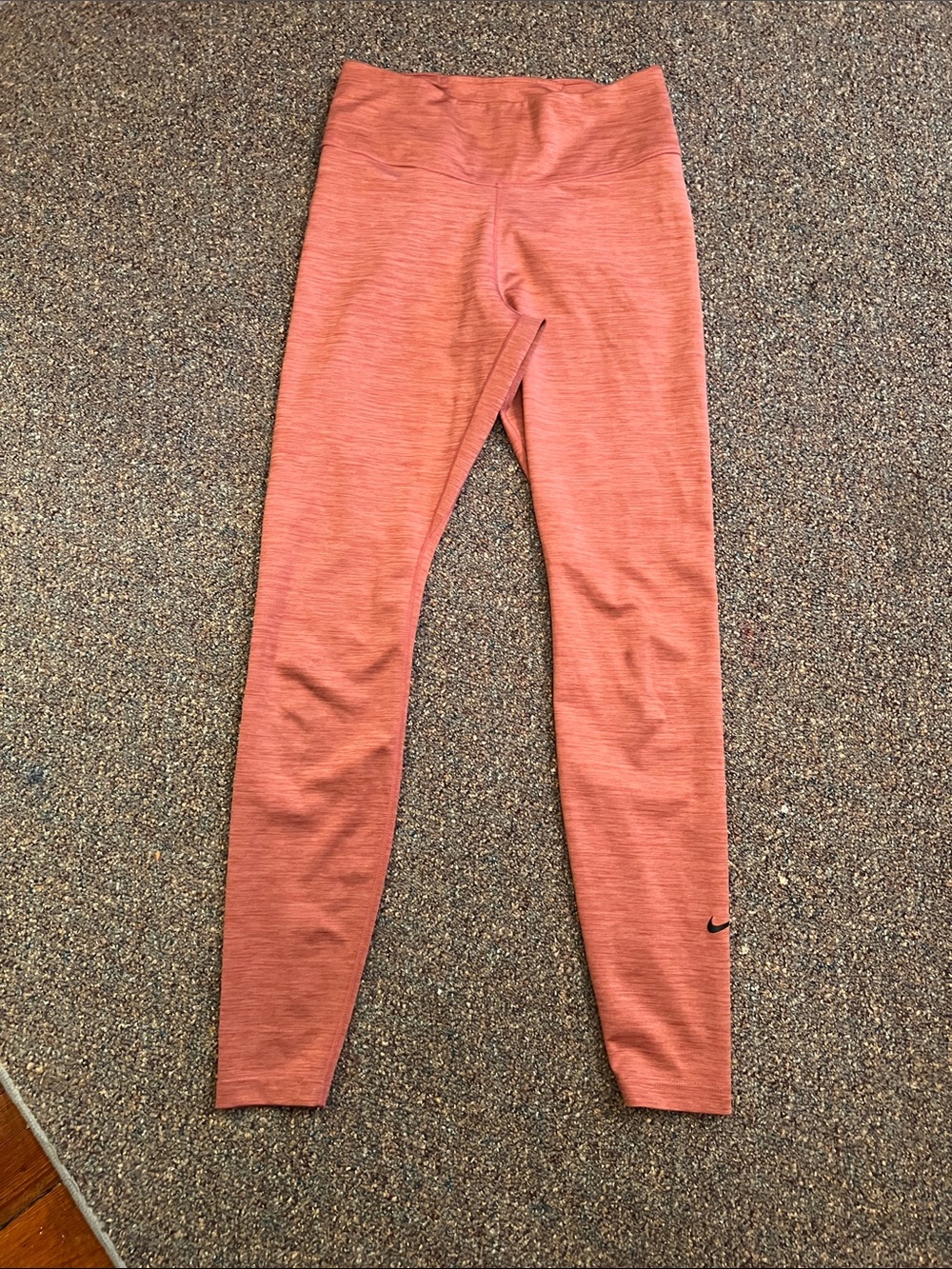 Nike Coral Performance Leggings with Subtle Swoosh